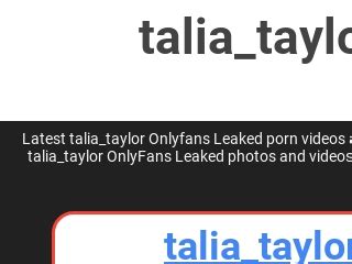 talia taylor onlyfans nudes|Search Results for talia taylor leaked nudes